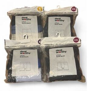 12pcs of Assorted Sizes Deal Worthy Men's Boxer Briefs 3-Pack